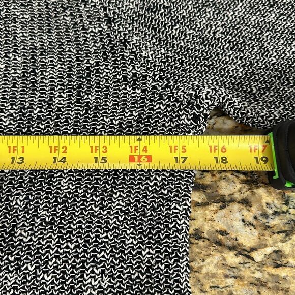 Eileen Fisher Organic Linen Blend Knit Cardigan Jacket Black White Size PS - Picture 9 of 9